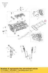 Here you can order the gasket, cyl head, 3 cyl, mls from Triumph, with part number T1153000: