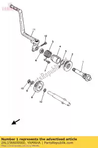 Yamaha 2AL156600000 kickstarter shaft - Lower part