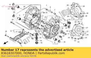 honda 83618307000 borracha c, distância da bateria - Lado inferior