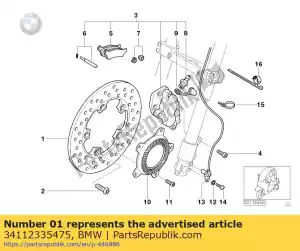 bmw 34112335475 brake disk - Lower part