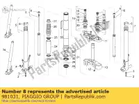 981031, Piaggio Group, émbolo derecho completar moto-guzzi stelvio 1200 2008 2009, Nuevo