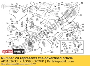 aprilia AP8102633 rétroviseur gauche - Face supérieure