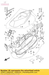 yamaha 2DMF118N0000 rótulo - Lado inferior