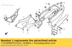 Here you can order the cowl,seat*nh418p* from Honda, with part number 77250MBTD10ZG: