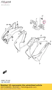 suzuki 4415348H00 cojín, funda b - Lado inferior