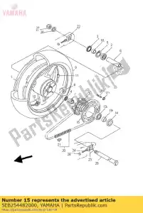 yamaha 5EB254482000 sprocket, driven (48t) - Bottom side