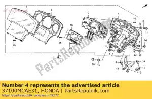 Honda 37100MCAE31 medidor de montaje, peine - Lado inferior