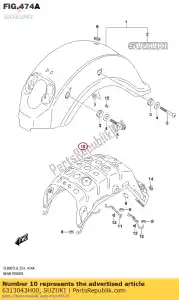 suzuki 6313043H00 reinf,rear fend - Bottom side