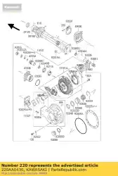 Here you can order the screw-pan-cros common from Kawasaki, with part number 220AA0430: