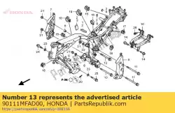 Aqui você pode pedir o parafuso, flange, 12x215 em Honda , com o número da peça 90111MFAD00: