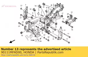 Honda 90111MFAD00 boulon, bride, 12x215 - La partie au fond