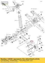 Here you can order the sleeve,12. 1x20x58 klx125caf from Kawasaki, with part number 420360046: