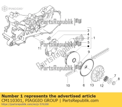 Aprilia CM110301, Semipuleggia assy., guida, OEM: Aprilia CM110301