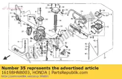Aqui você pode pedir o tubo em Honda , com o número da peça 16198HN8003: