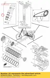 yamaha BDBW003B00 zestaw uszczelek widelca - Dół