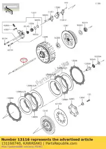 kawasaki 131160740 01 haste-push - Lado inferior