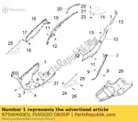 97506400EV, Piaggio Group, Panela de barriga gilera nexus e ie 125 300 3, Novo