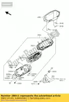 280110169, Kawasaki, medidor, lcd zr1000daf kawasaki z 1000 2010 2011 2012 2013, Nuevo