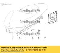 672301, Piaggio Group, zadel montage gilera runner zapc46100, zapc46300, zapc4610001 zapm46301 50 125 200 2005 2006 2007 2008 2009 2010 2011 2016 2017 2018 2019, Nieuw