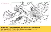 33703MFE671, Honda, packing, taillight honda vt 750 2007 2008 2010 2011 2012 2013, New