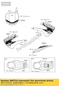 kawasaki 560710029 rótulo-aviso, importante kx65a8 - Lado inferior