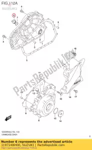 Suzuki 1197248H00 bouchon, remplissage d'huile - La partie au fond