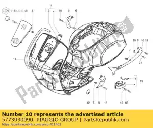 Piaggio Group 5773930090 guardia - Lado inferior
