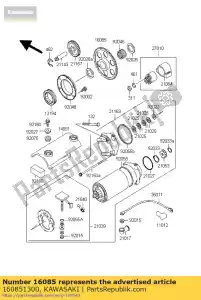 kawasaki 160851300 versnelling, starter, 58t zr750-f1 - Onderkant