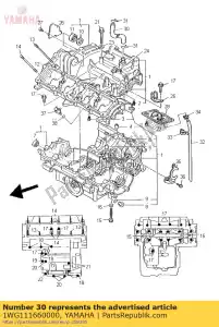 yamaha 1WG111660000 rura, odpowietrznik 1 - Dół