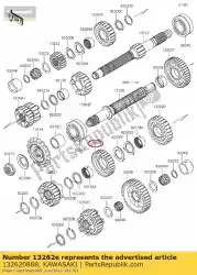 Here you can order the gear,output 4th,30t klz1000acf from Kawasaki, with part number 132620888: