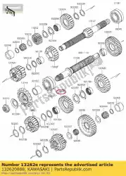Aqui você pode pedir o engrenagem, saída 4, 30t klz1000acf em Kawasaki , com o número da peça 132620888: