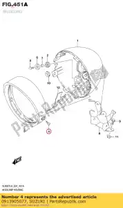 suzuki 0913905077 screw,body cowl - Bottom side