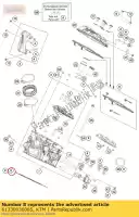 61330036085, KTM, junta da cabeça do cilindro 0,85 ktm  super adventure super duke 1290 2014 2015 2016 2017 2018 2019 2020 2021, Novo