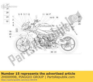 aprilia 2H000998 naklejka sx - Dół