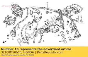 Honda 32100MY0660 harness,wire - Bottom side
