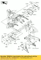 36001015817K, Kawasaki, lado da capa, rh, upp, m.d, bl kawasaki vn classic e c voyager b a vulcan lt g vn1700 1700 , Novo