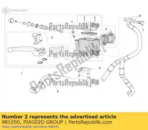 Piaggio Group 981050 d?wignia hamulca przedniego - Dół