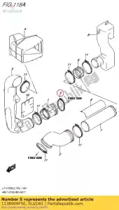 Suzuki 1138909F50 klem, riem kl - Onderkant