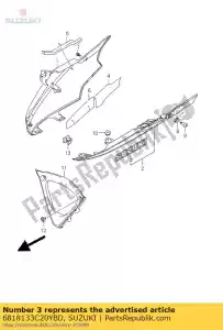 Suzuki 6818133C20YBD emblema, 