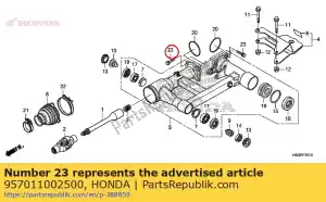 honda 957011002500 parafuso, flange, 10x25 - Lado inferior