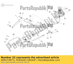 Aprilia AP8133873, Zbiornik oleju hamulcowego kompletny, OEM: Aprilia AP8133873