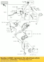 110567533, Kawasaki, suporte, medidor fica zx1000nff kawasaki h2 h2r 1000 2015 2016, Novo