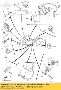 yamaha 1TP8144300 zacisk, przewód 1 - Dół