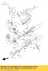 Aqui você pode pedir o tubo de escape conjunto 2 em Yamaha , com o número da peça 5SC146200100: