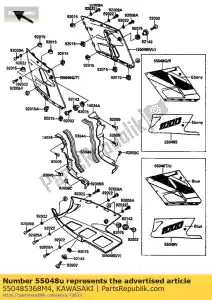 Kawasaki 550485368M4 cowling.,side,rh,l.p. - Bottom side