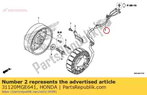 Honda 31120MGE641 stator comp. - La partie au fond