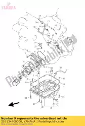 Ici, vous pouvez commander le refroidisseur d'huile auprès de Yamaha , avec le numéro de pièce 2S3134700000: