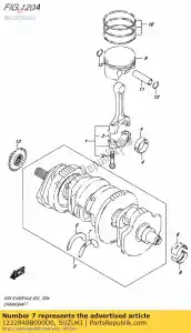 Suzuki 1222848B000D0 plaat, draai dat aan. - Onderkant