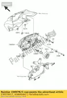 230070017, Kawasaki, lens-comp, lámpara frontal zr1000-a2h kawasaki kle z 500 750 1000 2003 2004 2005 2006 2007, Nuevo