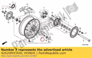 Honda 42620MJCA00 colar, eixo rr di - Lado inferior
